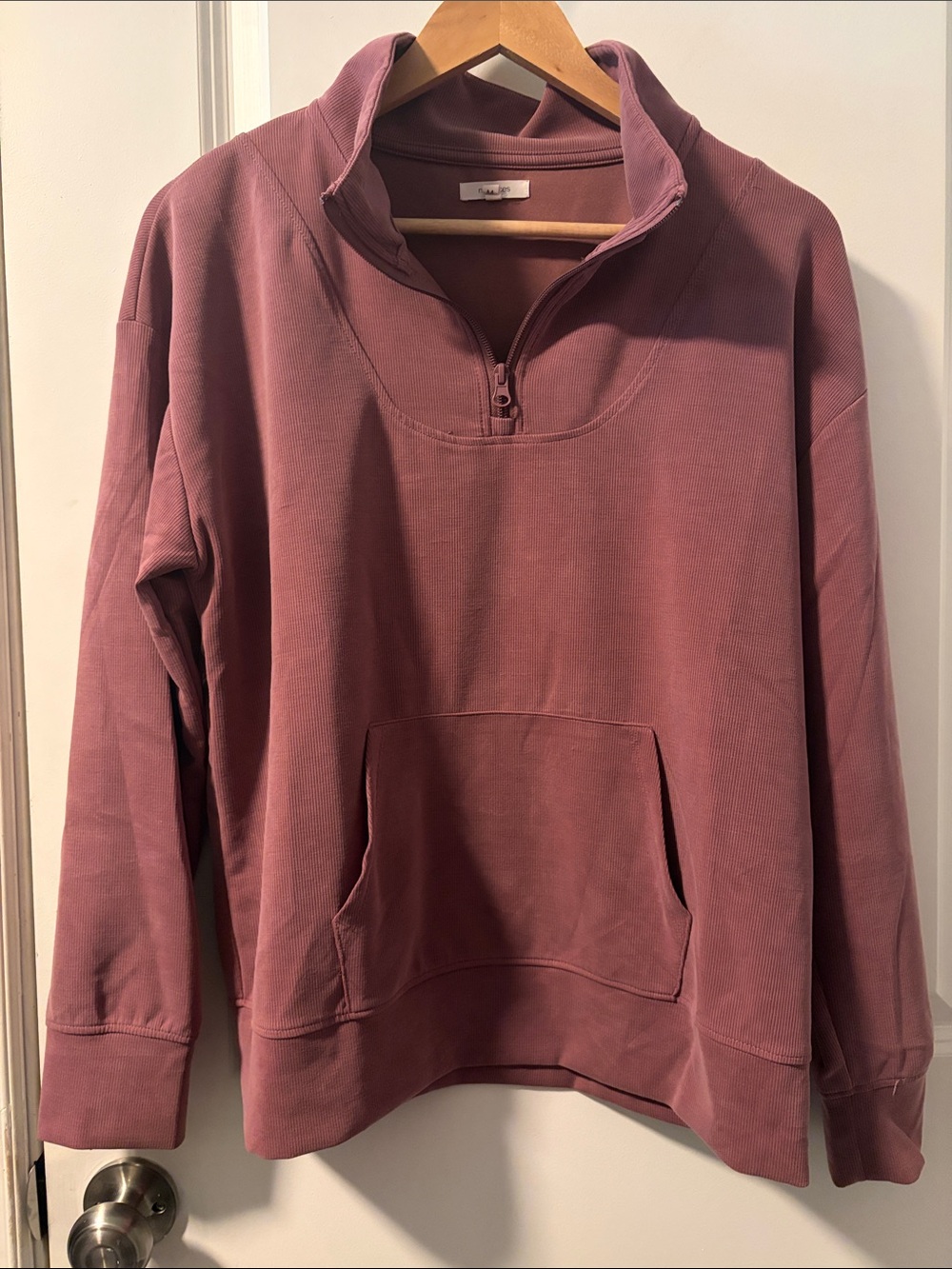 Maurices Mauve Half-Zip Pullover Sweatshirt